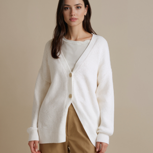 Minimalist Cashmere Knit Long Cardigan